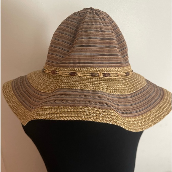 Scala Collezione Striped Wide Brim - Picture 1 of 5